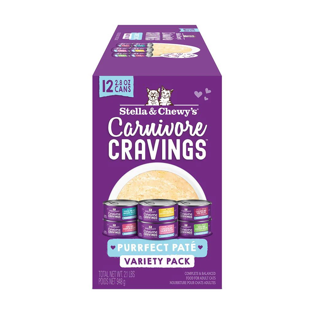 Carnivore Cravings Purrfect Pate 2.8 oz Canned Variety Pack for Cats