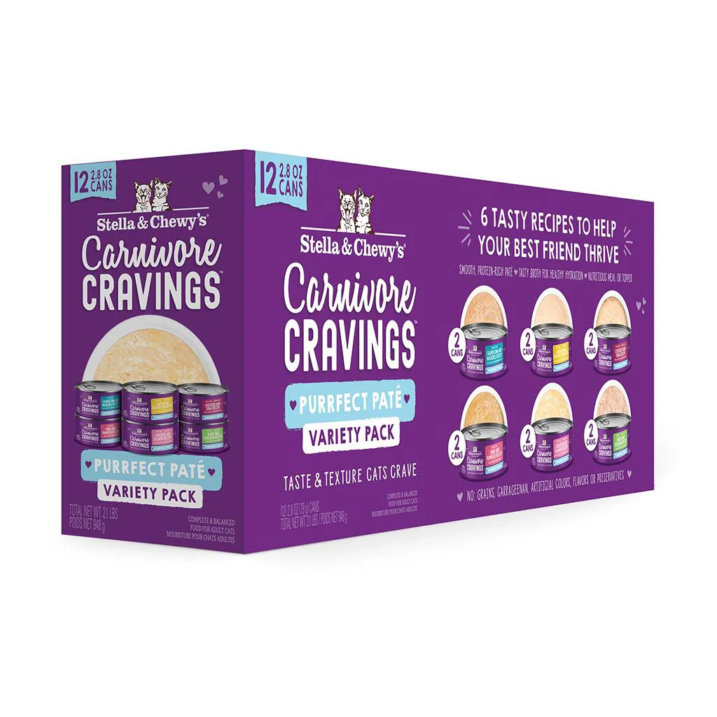 Carnivore Cravings Purrfect Pate 2.8 oz Canned Variety Pack for Cats - Image 2