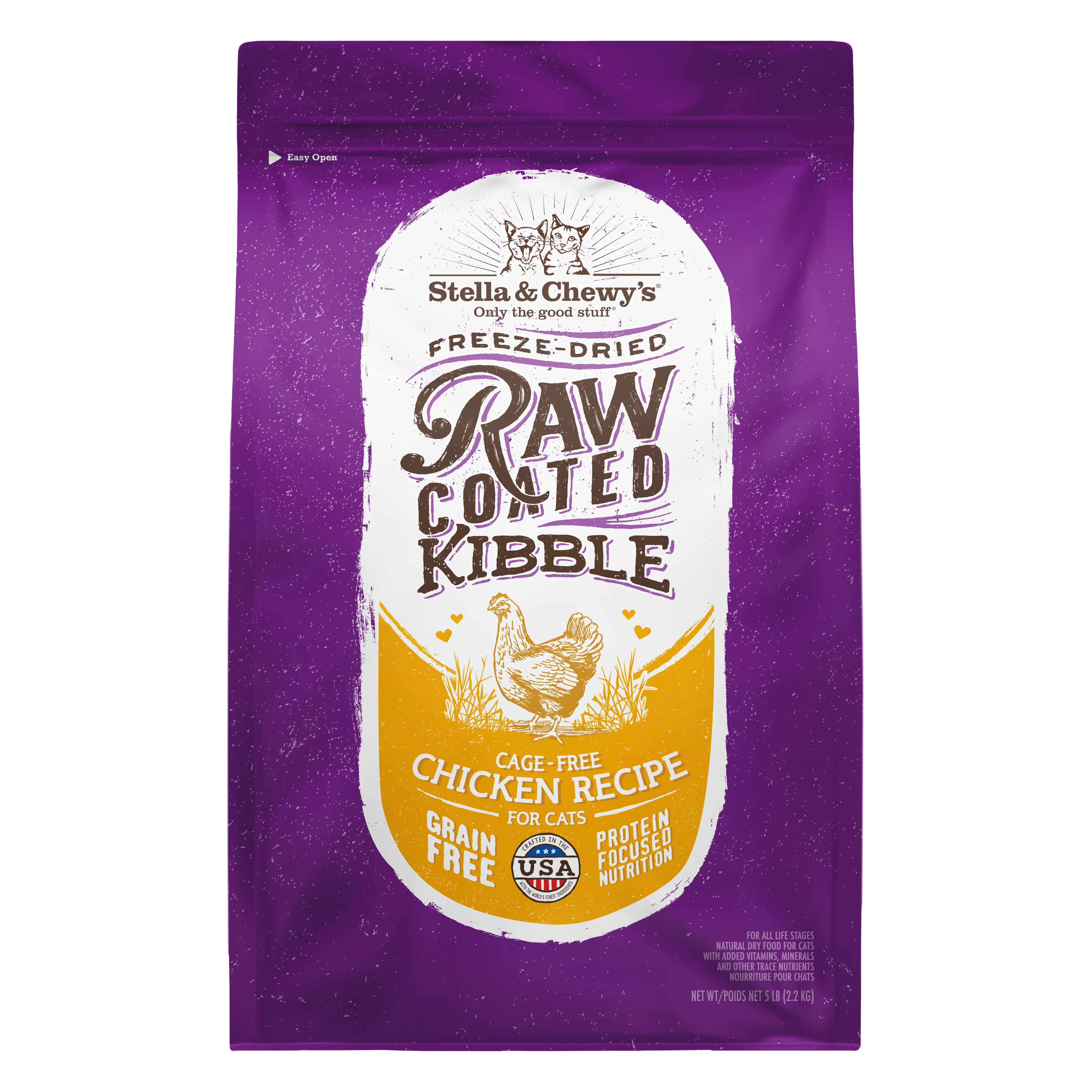Raw Coated Kibble Cage-Free Chicken Recipe for Cats